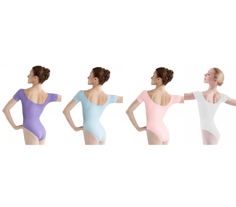 Bloch Cavalier, short sleeve leotard - Pastel Blue Bloch