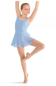 Mirella leotard with wide straps and skirt