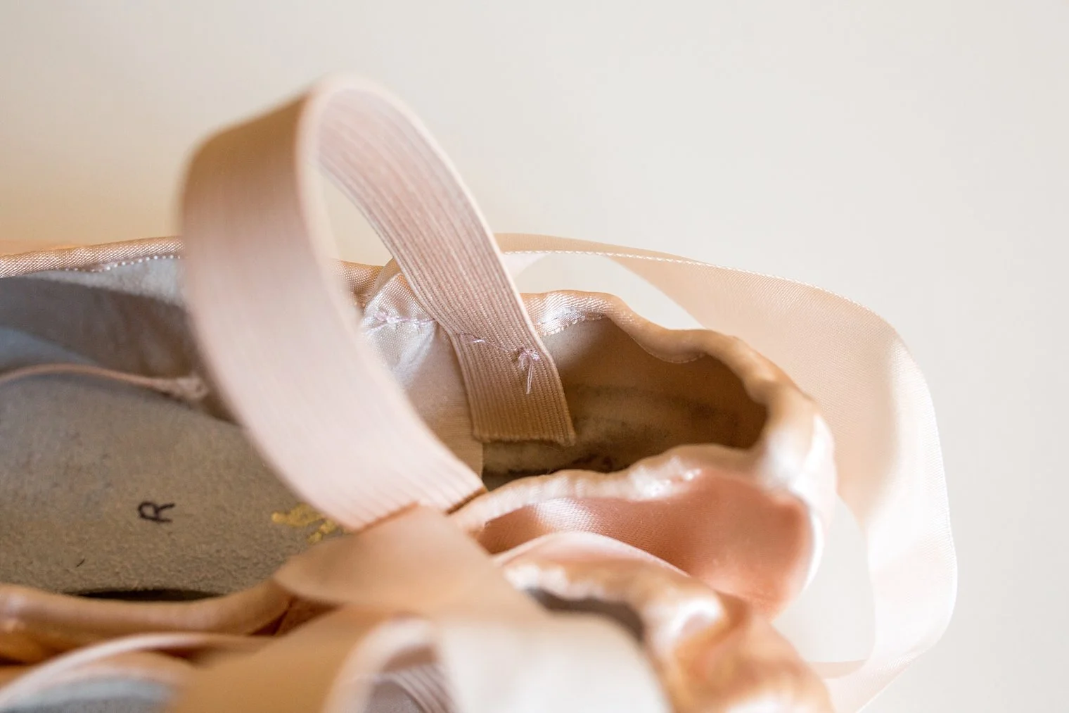 How to sew elastic bands onto ballet shoes tutorial