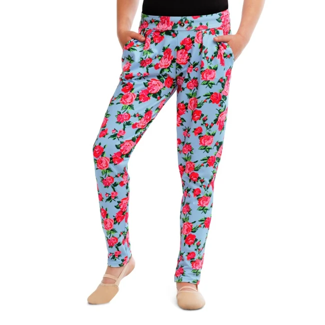 Capezio sweatpants with rose pattern for ladies Capezio sweatpants with rose pattern for ladies