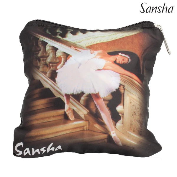 Sansha foldable shopping bag with dance print