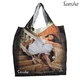 Sansha foldable shopping bag with dance print