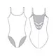 Capezio ballet leotard W/X cross straps