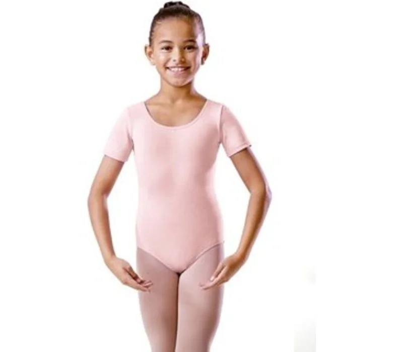 Capezio Scoop Neck Short Sleeve Leotard for children - Pink Capezio