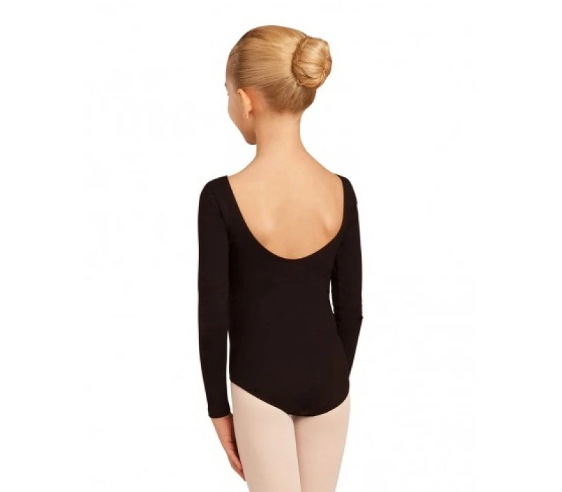 Capezio long sleeve leotard for children - Black