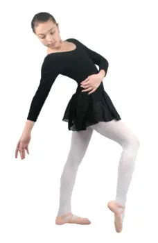 Capezio leotard with long sleeve and skirt