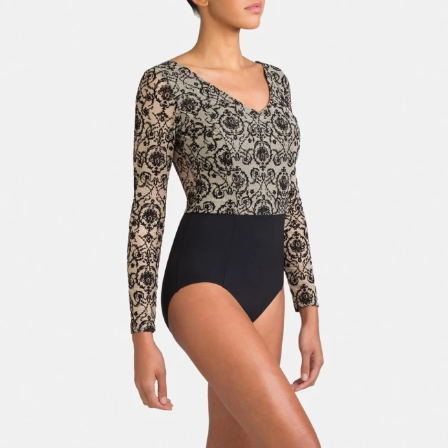 Capezio Rococo Riche Lond Sleeve Leotard, ballet leotard Capezio Rococo Riche Lond Sleeve Leotard, ballet leotard