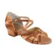 BD Dance latin shoes for girls - Dark tan