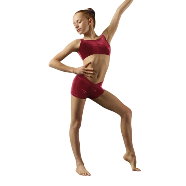 Bloch Leos velvet crop top for women Bloch Leos velvet crop top for women
