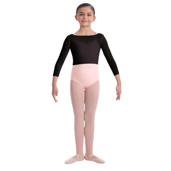 Mirella plain mesh M744C, top with three-quarter sleeves