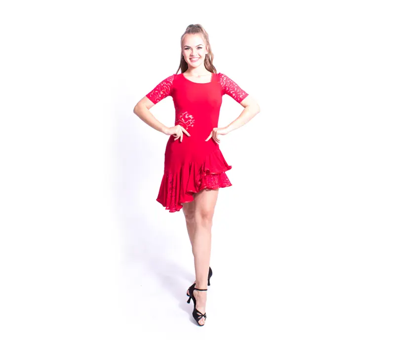 Latin dance dress 216 for women - Red