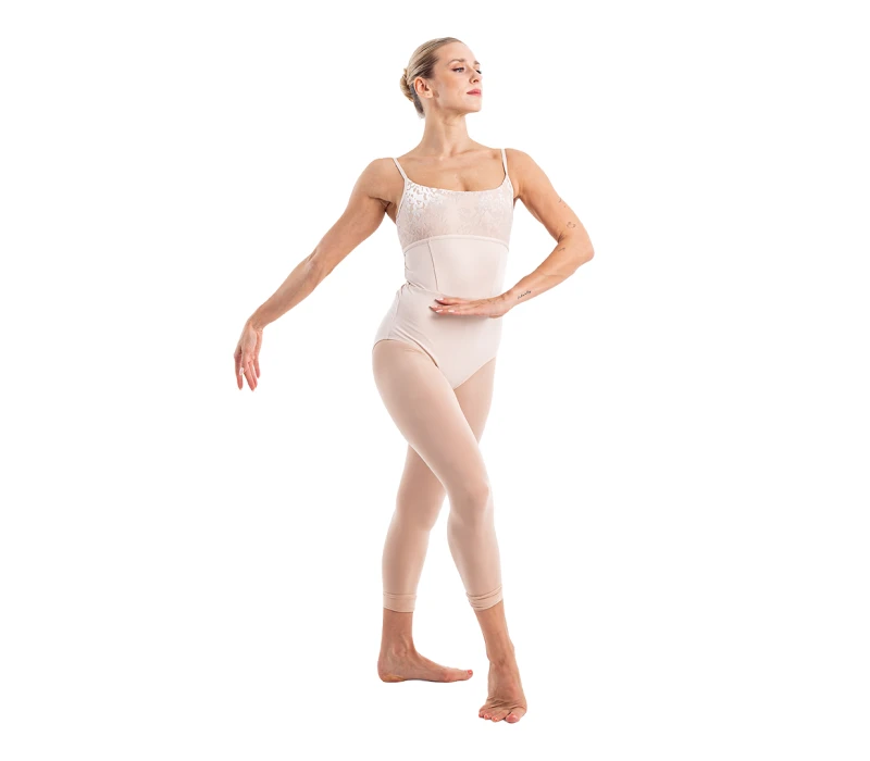 Capezio Elsa, women's leotard with thin straps - Crystal Grey Capezio