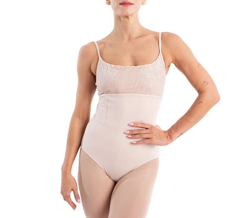 Capezio Elsa, women's leotard with thin straps - Crystal Grey Capezio