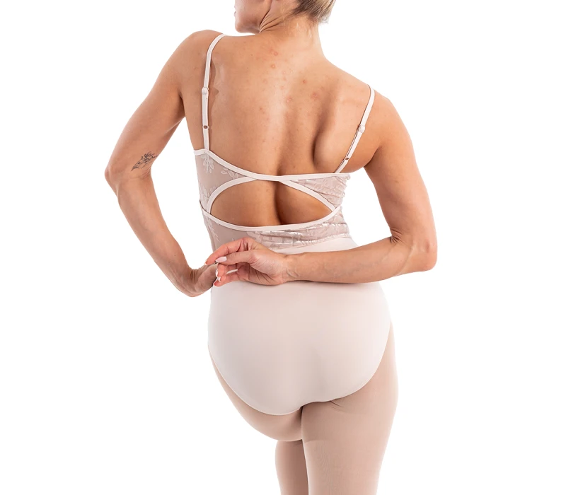 Capezio Elsa, women's leotard with thin straps - Crystal Grey Capezio