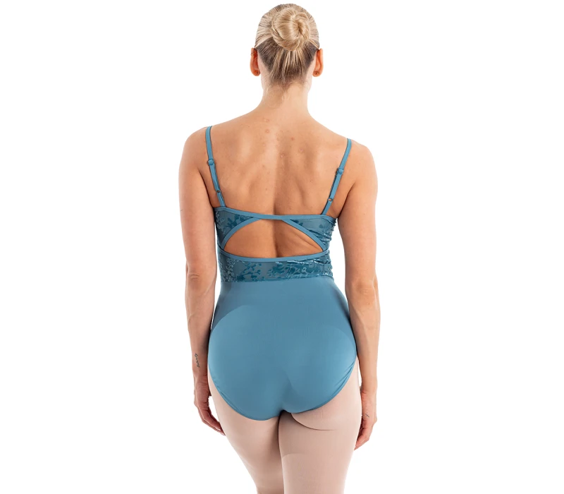 Capezio Elsa, women's leotard with thin straps - Storm blue Capezio