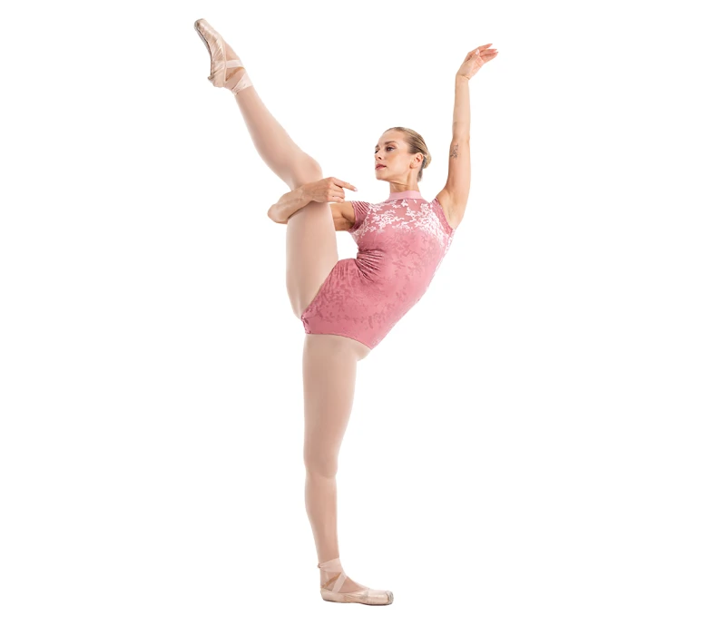 Capezio Rudi, women's mock neck leotard - Blush Capezio