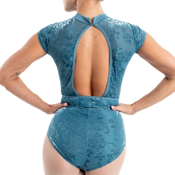Capezio Rudi, women's mock neck leotard - Storm blue Capezio