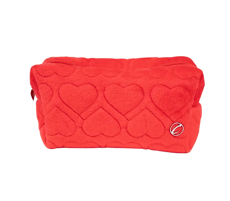 Capezio, Cosmetic Bag with Hearts - Red Capezio
