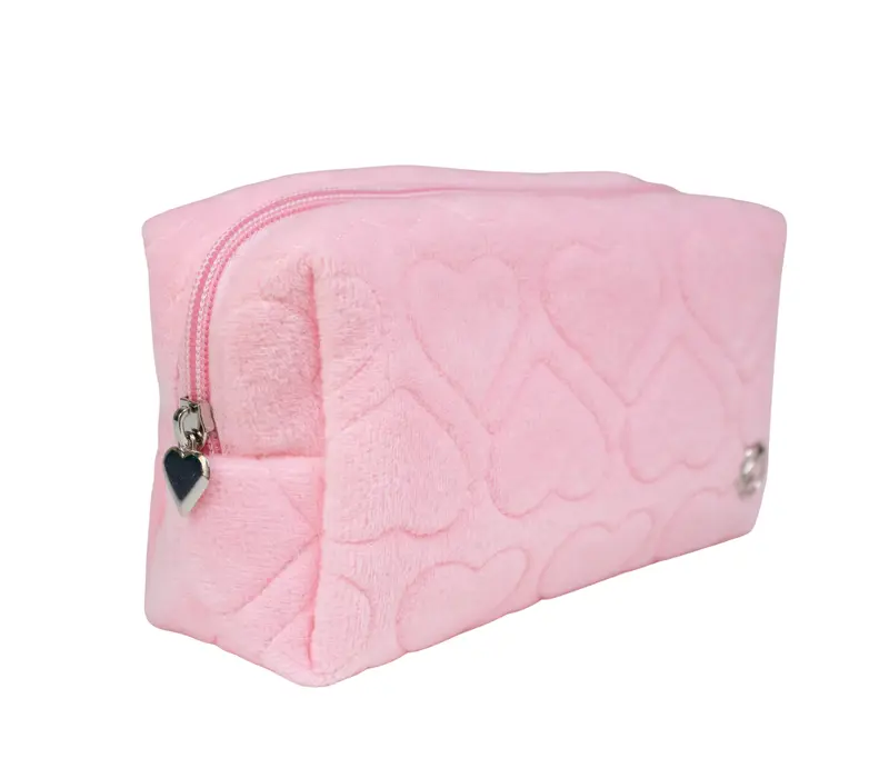 Capezio, Cosmetic Bag with Hearts - Pink
