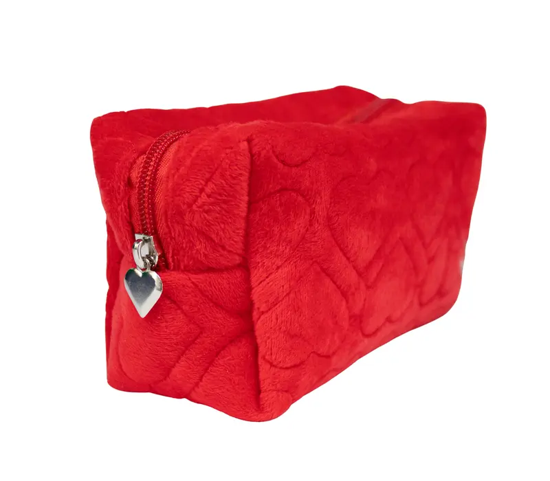 Capezio, Cosmetic Bag with Hearts - Red Capezio
