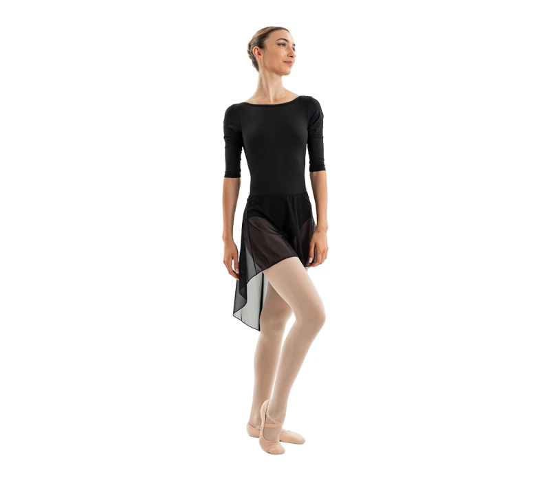 Carmen, women's asymmetrical skirt - Black