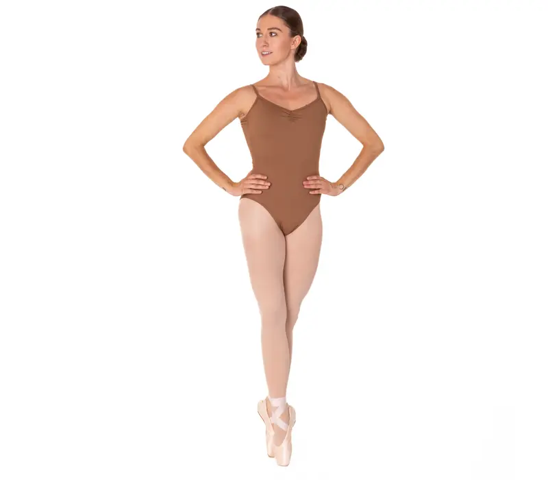 Bloch Arianne, women's leotar with thin straps - Almond Bloch