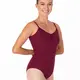 Bloch Arianne, women's leotar with thin straps - Burgundy Bloch