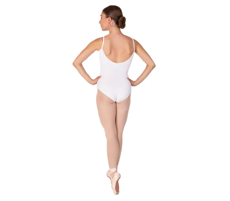 Bloch Arianne, women's leotar with thin straps - White