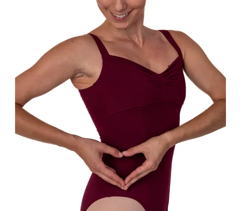 Bloch Ruby, women's camisole leotard - Aubergine Bloch