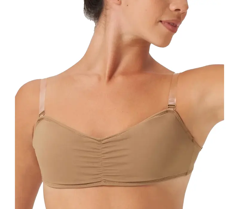 Bloch Vela Bandeau, Women's Bra - Tan Bloch