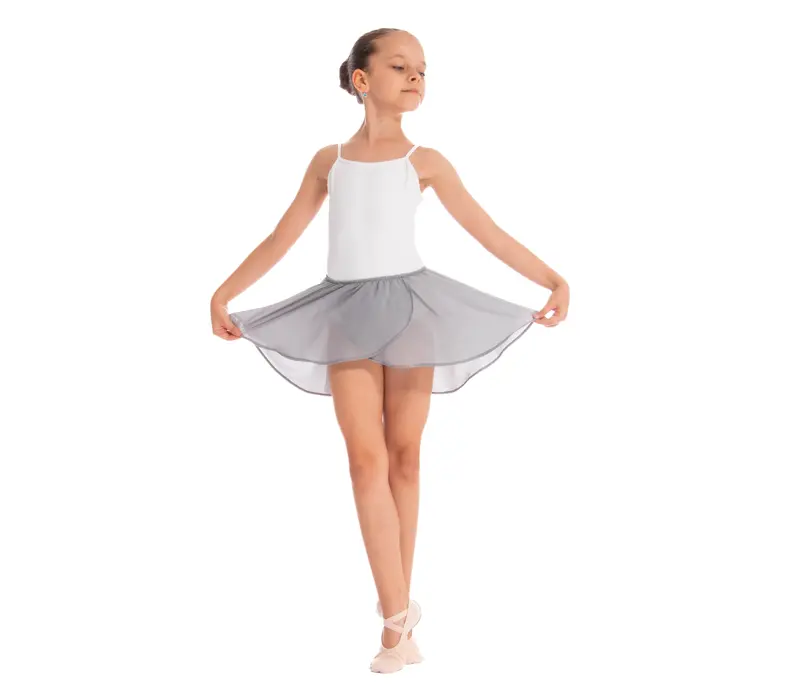 Bloch Barre, Girl's Skirt with Elastic Band - Grey Bloch