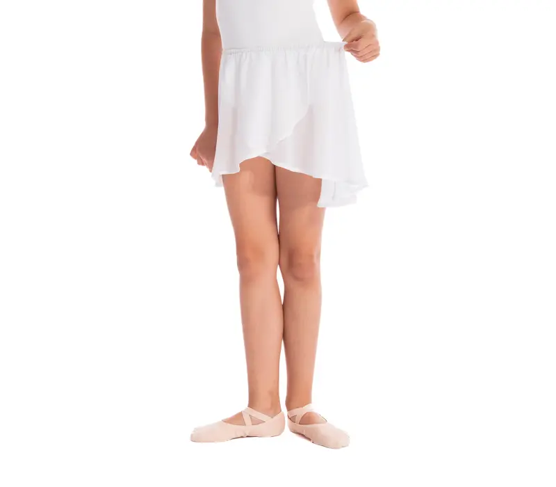 Bloch Barre, Girl's Skirt with Elastic Band - White