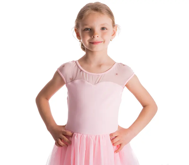 Bloch Abelle, leotard with tutu skirt for girls - Candy pink