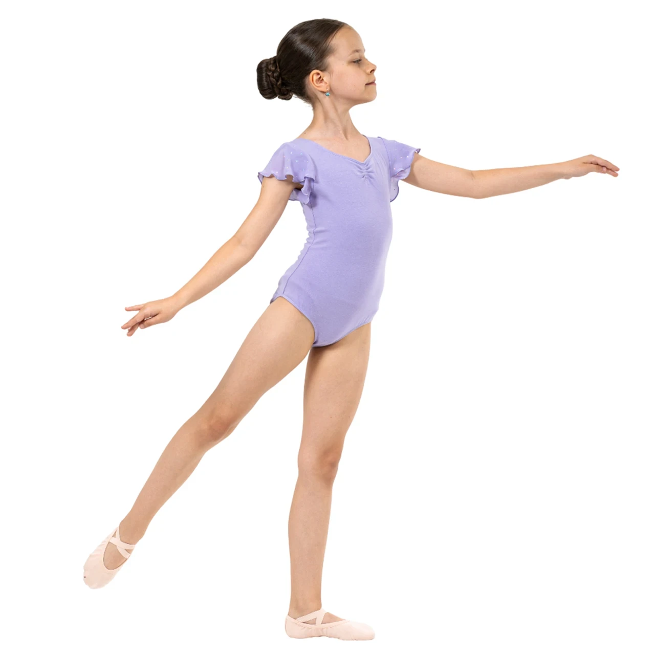 MOLLDAN Girls Dance Leotards For Ballet Dress Shiny Skirt