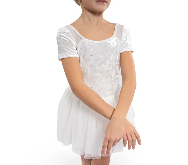 Bloch Delilah, Leotard for Girls with Tutu Skirt - White