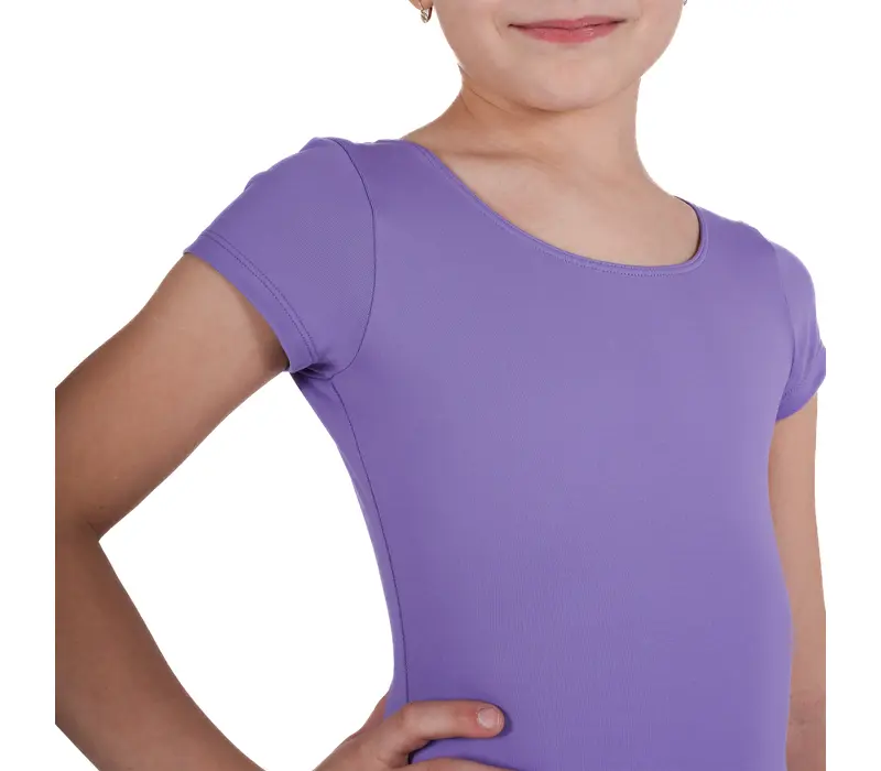 Bloch short sleeve leotard with skirt - Lavender Bloch