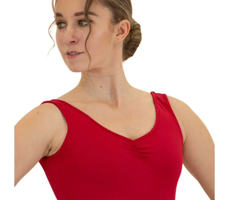 Bloch Dianna, women's leotard with thick straps - Red Bloch