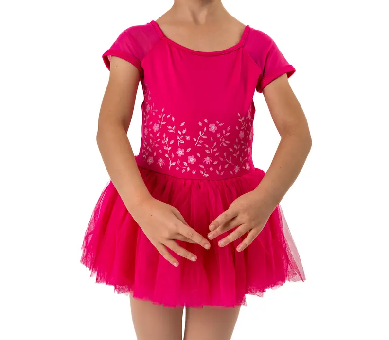 Bloch Dora, children's leotard with tutu skirt - Hot pink