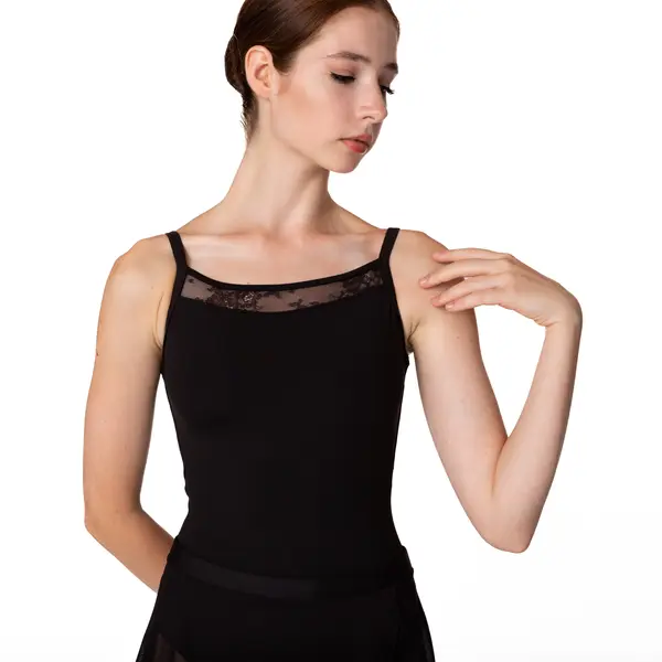 Bloch Eyal mesh, thin strap leotard