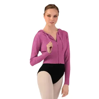 Bloch Cropped Knit Full Zip Hoodie, Women’s Hoodie