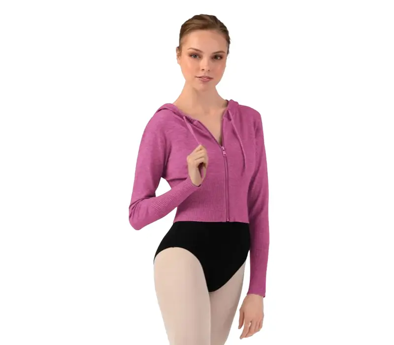 Bloch Cropped Knit Full Zip Hoodie, Women’s Hoodie Bloch Cropped Knit Full Zip Hoodie, Women’s Hoodie - Deep pink Bloch