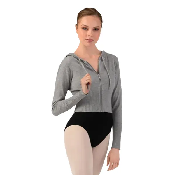 Bloch Cropped Knit Full Zip Hoodie, Women’s Hoodie