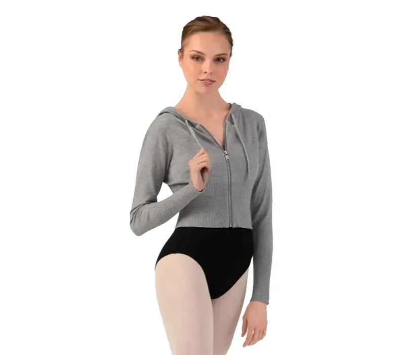 Bloch Cropped Knit Full Zip Hoodie, Women’s Hoodie - Grey Bloch Bloch Cropped Knit Full Zip Hoodie, Women’s Hoodie - Grey Bloch