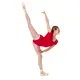 Bloch Gather, leotard for women with short sleeves - Red