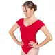 Bloch Gather, leotard for women with short sleeves - Red
