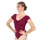 Bloch Gather, leotard for women with short sleeves - Burgundy Bloch