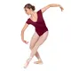 Bloch Gather, leotard for women with short sleeves - Burgundy Bloch