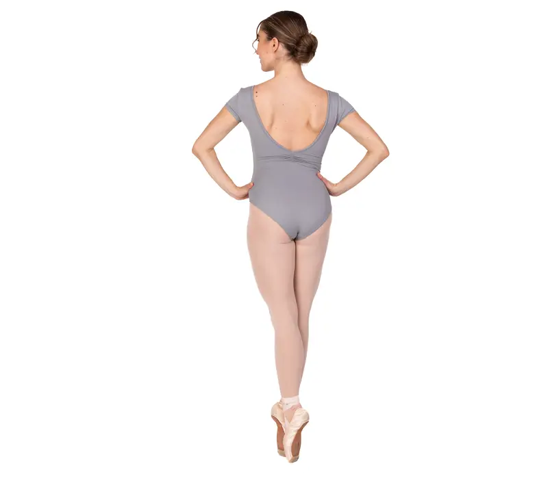 Bloch Gather, leotard for women with short sleeves - Grey Bloch