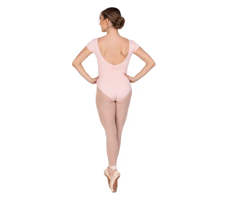 Bloch Gather, leotard for women with short sleeves - Light Pink Bloch