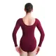 Bloch Premier Womens Long Sleeved  Leotard - Burgundy Bloch